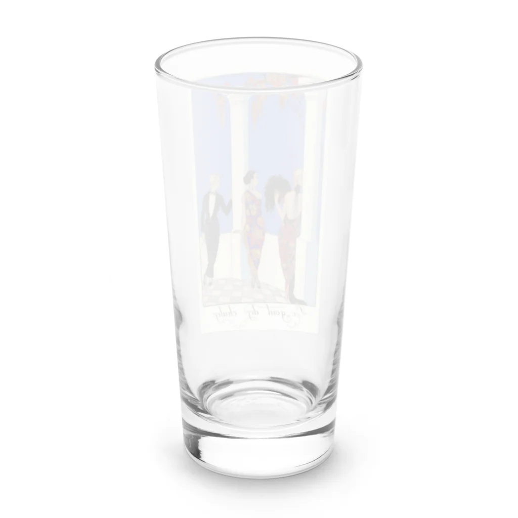 rosalinaのジョルジュ・バルビエ『ファルバラ・エ・ファンフルリュシュ』より《ショールの味わい》 Long Sized Water Glass :back