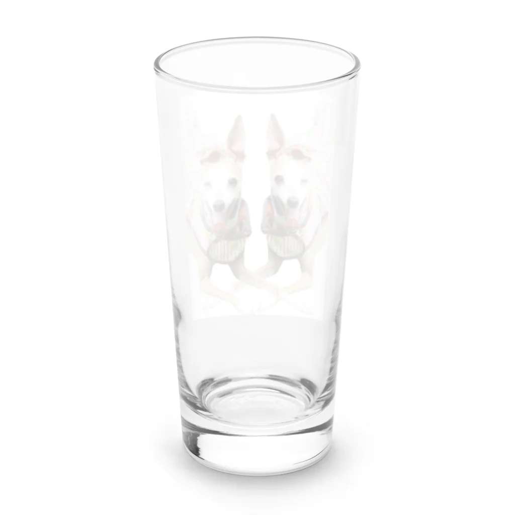 sarichamshopのイタグレのウィンク Long Sized Water Glass :back