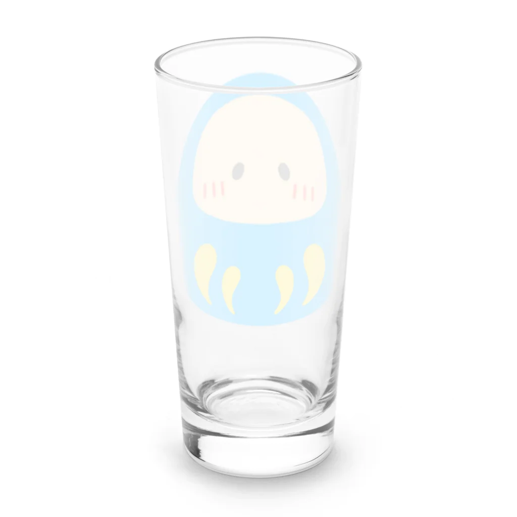 うさのこの青だるま Long Sized Water Glass :back