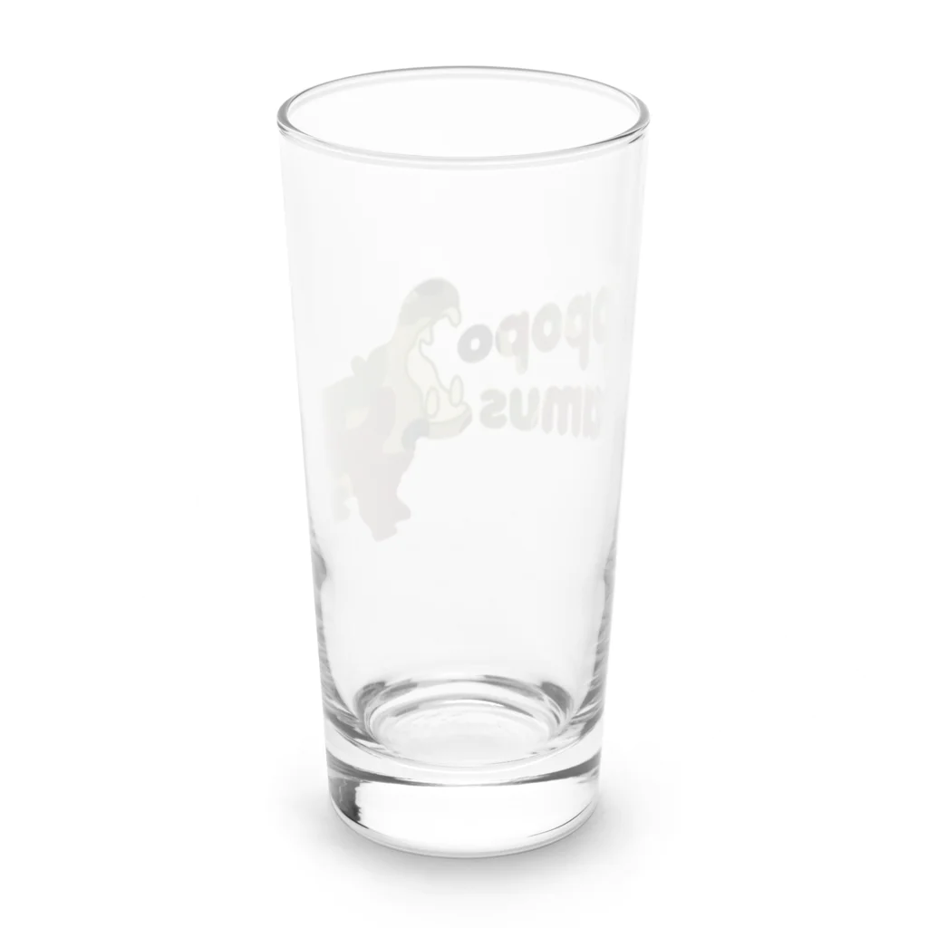 キッズモード某の迷彩ヒポポタマス Long Sized Water Glass :back