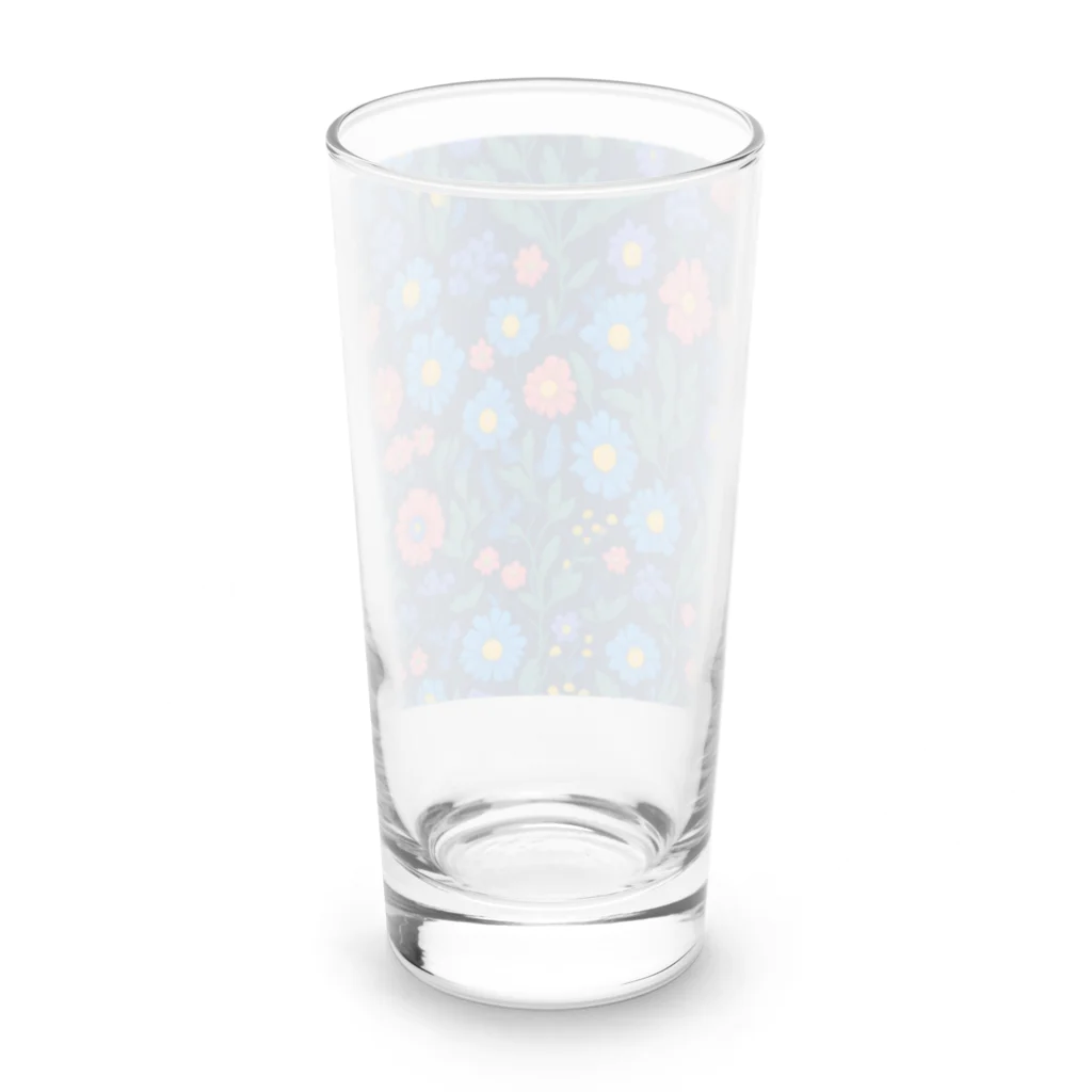 _Anzu_homedecorの3D　花々　ブルー×ピンク Long Sized Water Glass :back