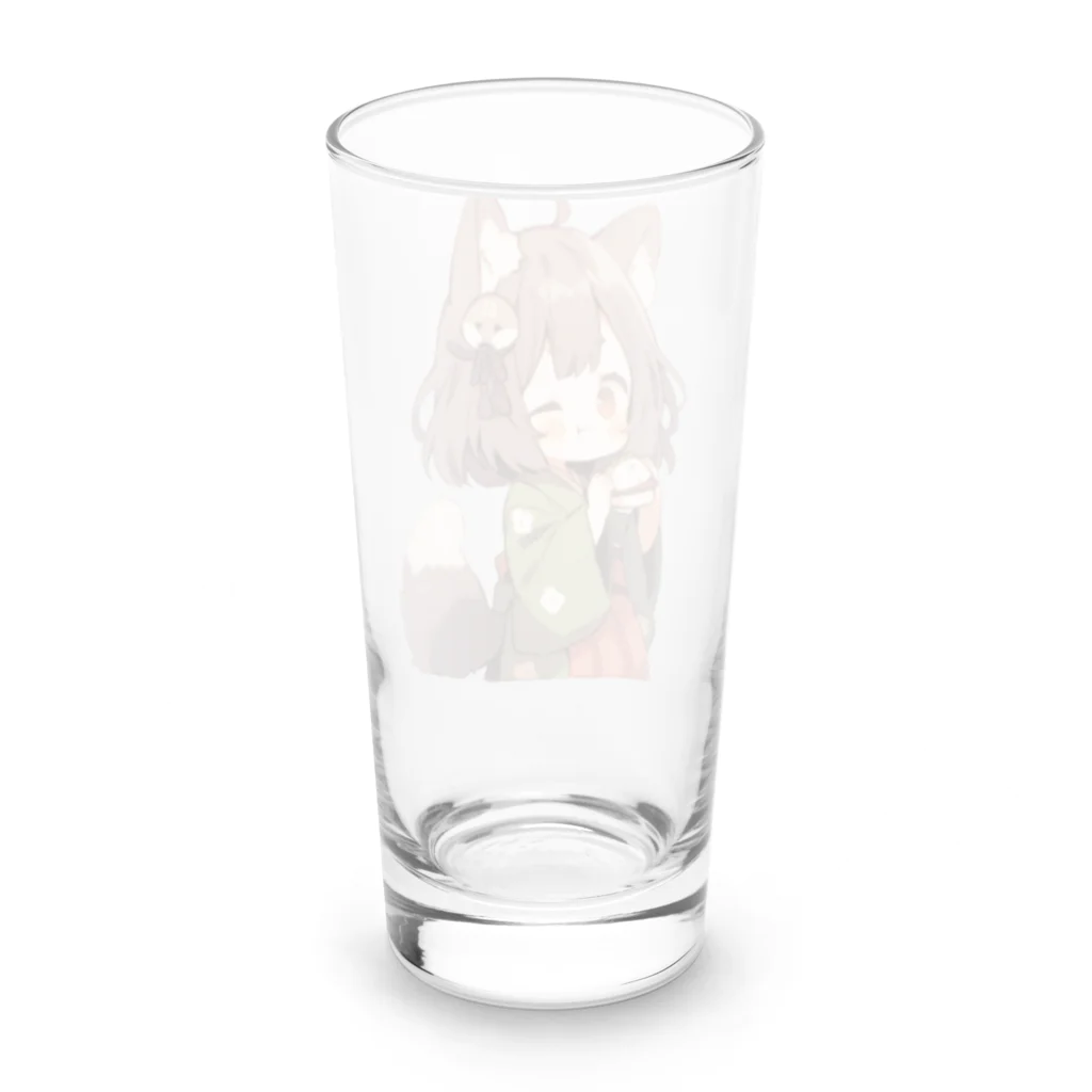 jai-to-anのたぬっぺ  (Tanuppe)  ver.3 狸の神様、たぬき、タヌキ Long Sized Water Glass :back