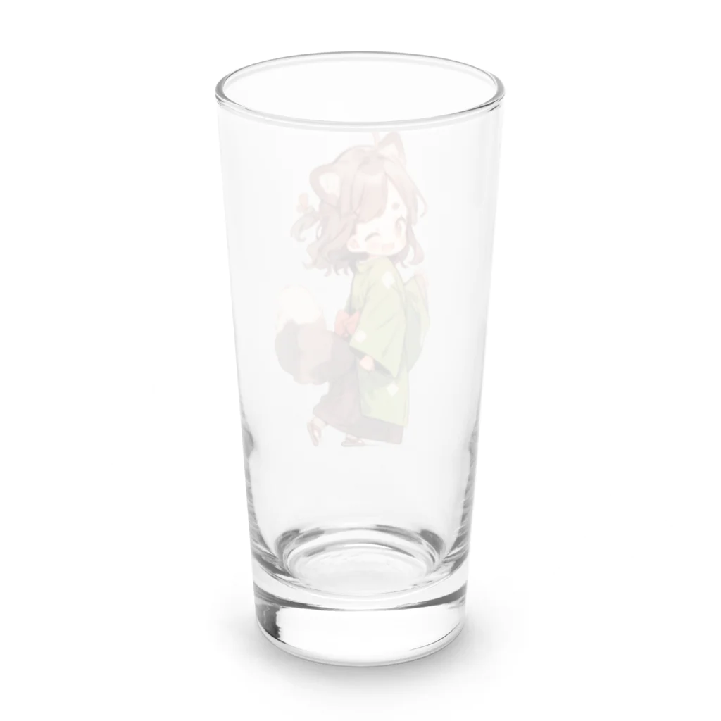 jai-to-anのたぬっぺ  (Tanuppe)  ver.4 狸の神様、たぬき、タヌキ Long Sized Water Glass :back