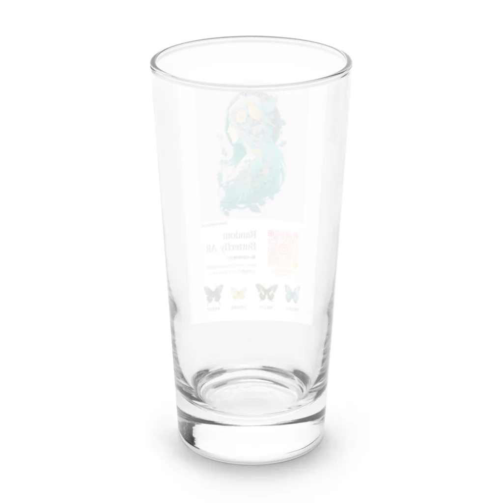 ユニークで目を引くアイデア！Masakey Artの「祈りを込めて、AR蝶占い♡」 Long Sized Water Glass :back