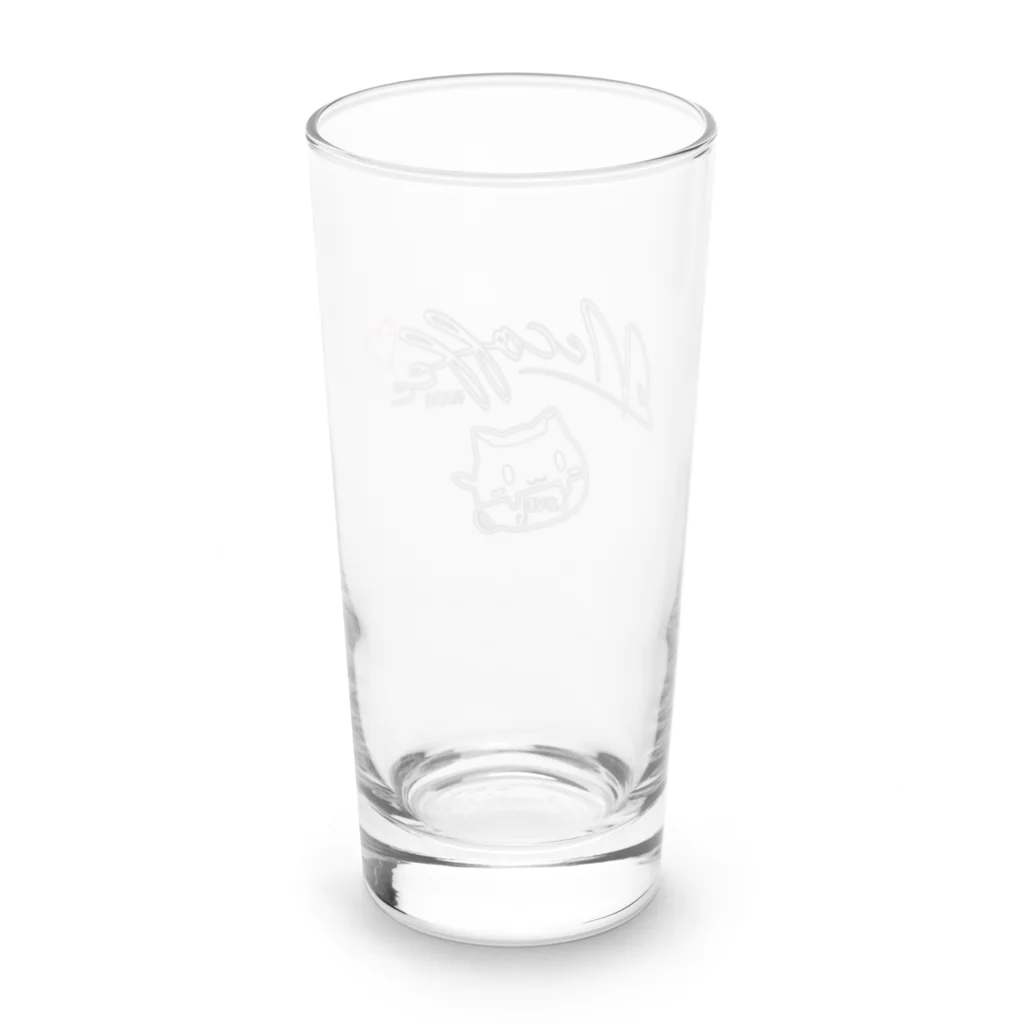 necoffeeのTシャツペット　ネコーヒーLOVEぃちゃん❤️ Long Sized Water Glass :back
