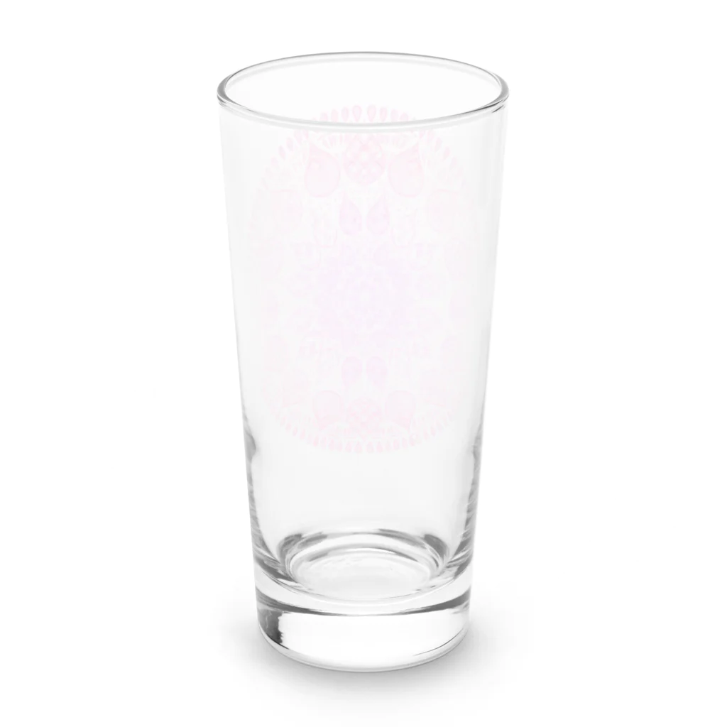 光のフラーレン33の光の曼荼羅さくら Long Sized Water Glass :back