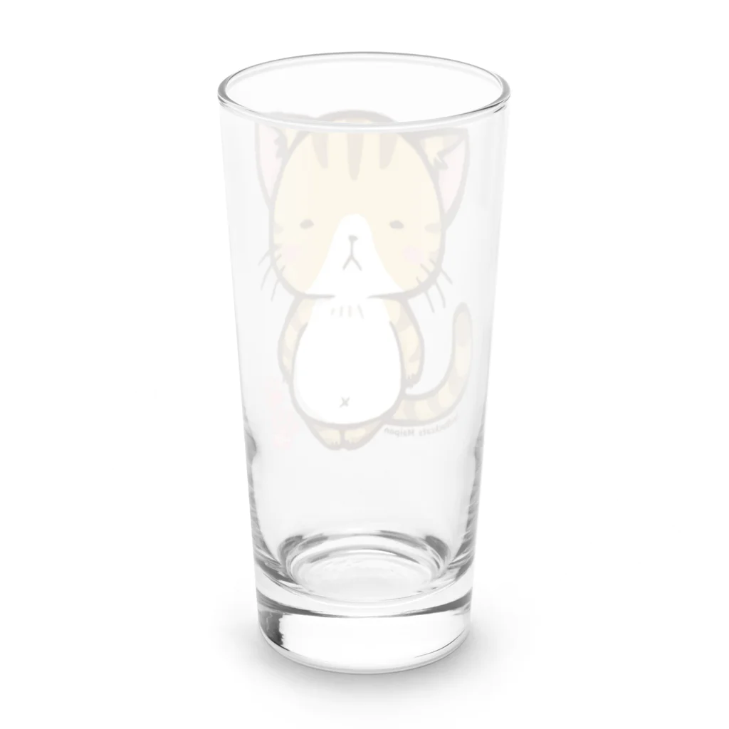 MarchenCatののほほんネコさん【まいぽん】 Long Sized Water Glass :back