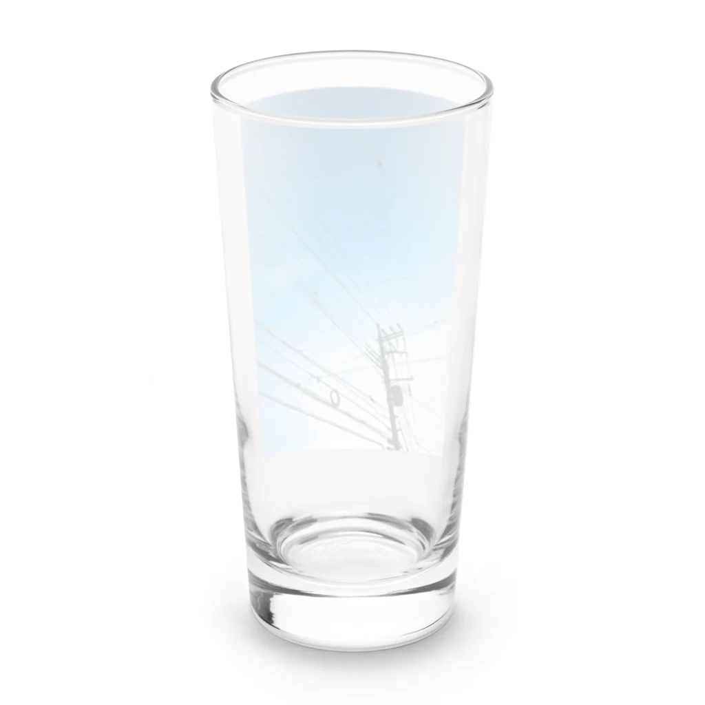 もず黒の青空グラフィック Long Sized Water Glass :back