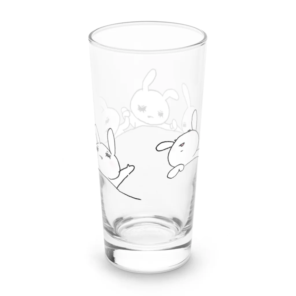 うさぎちゃんアイランドのみんなねんね Long Sized Water Glass :back