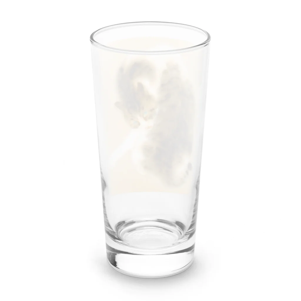 猫アートグッズの竹内栖鳳《班猫》 Long Sized Water Glass :back