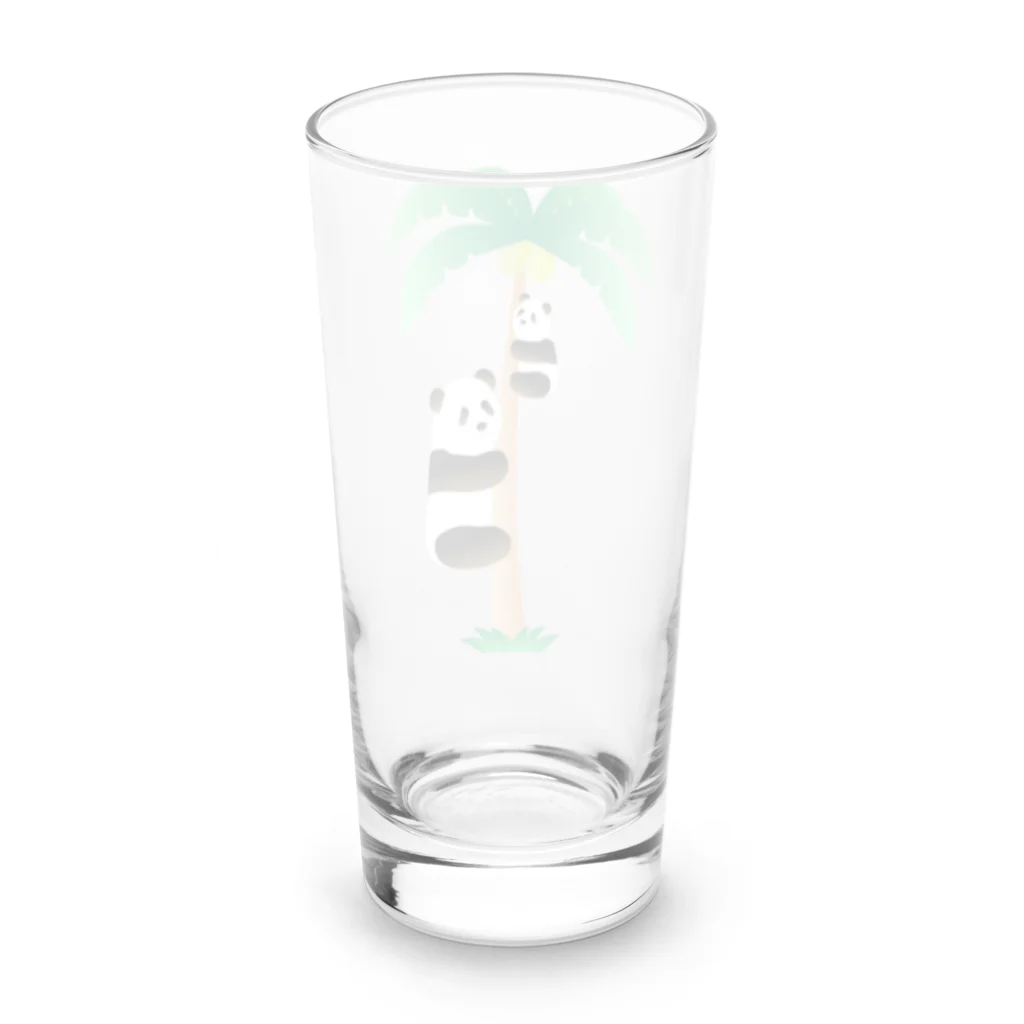 パンダむんのヤシの木に Long Sized Water Glass :back