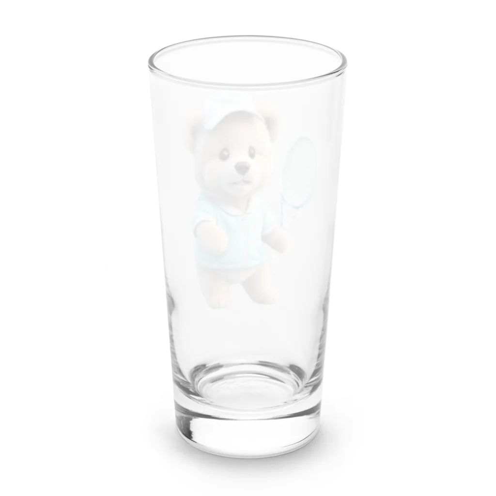 🐾風太🐾のテニス熊ちゃん Long Sized Water Glass :back