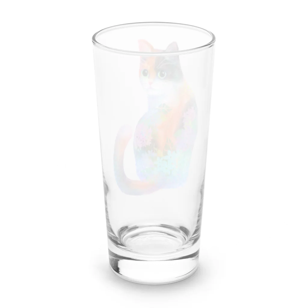 yucca-ticcaの三毛猫 Long Sized Water Glass :back