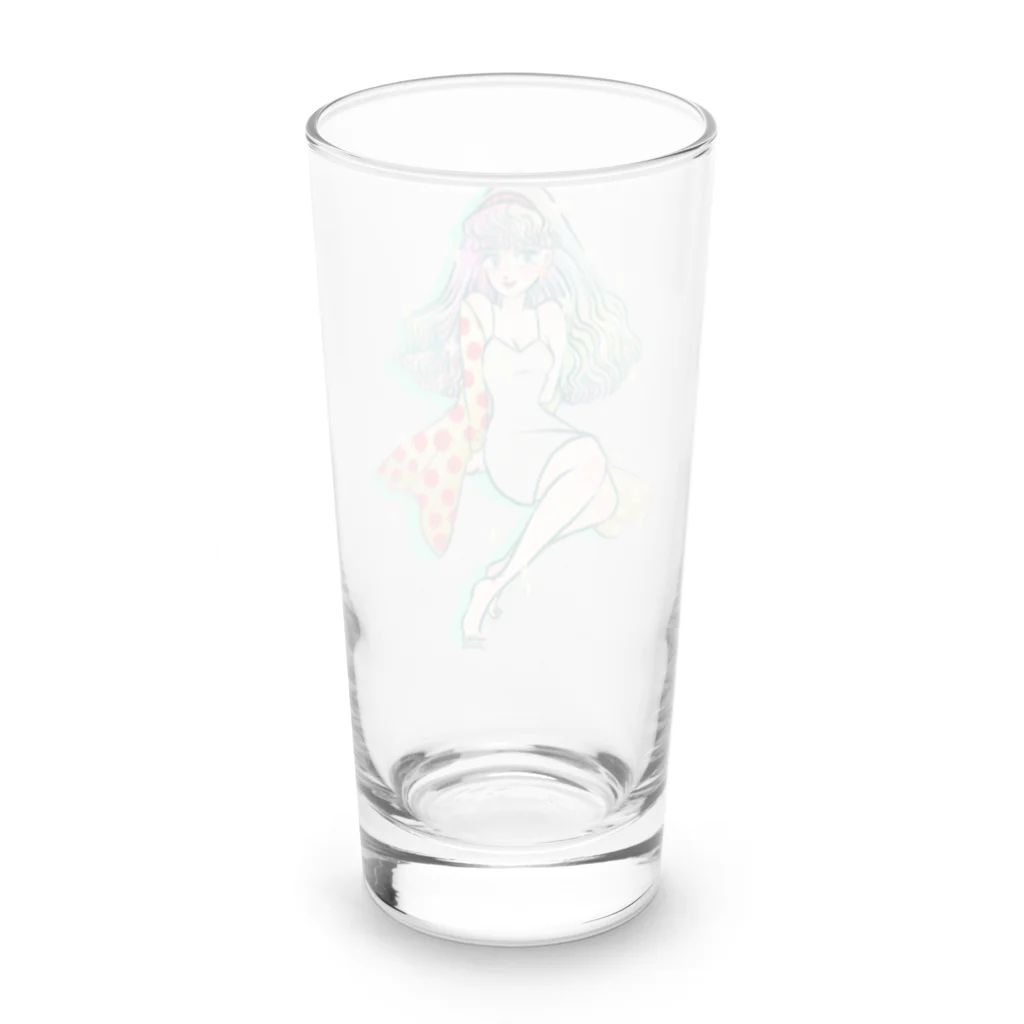 きらきら がーるずのレトロガール Long Sized Water Glass :back