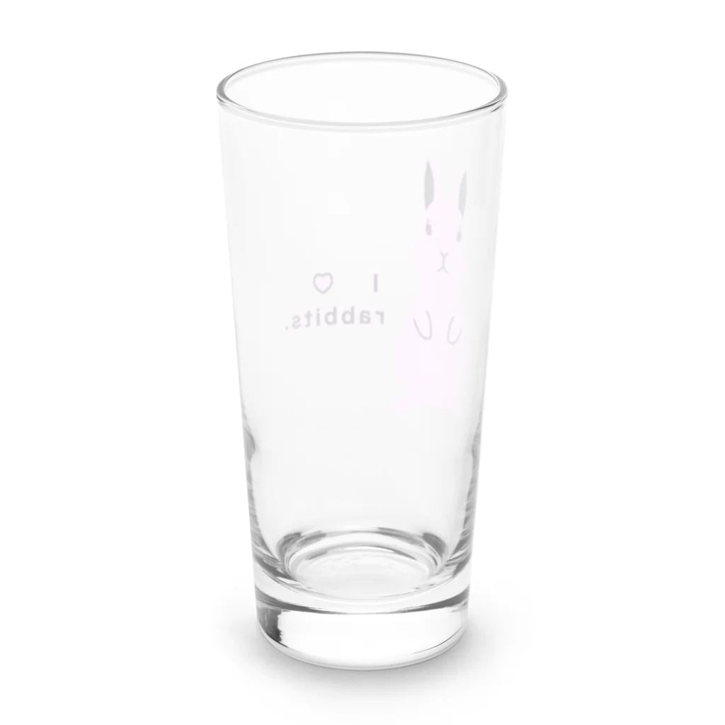 天十里SHOPのI love rabbits. Long Sized Water Glass :back