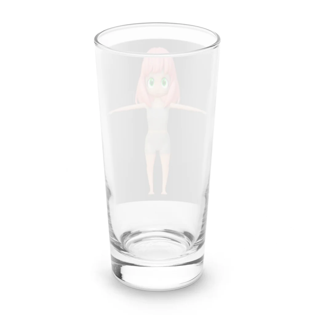 まなんのてすとちゃん Long Sized Water Glass :back