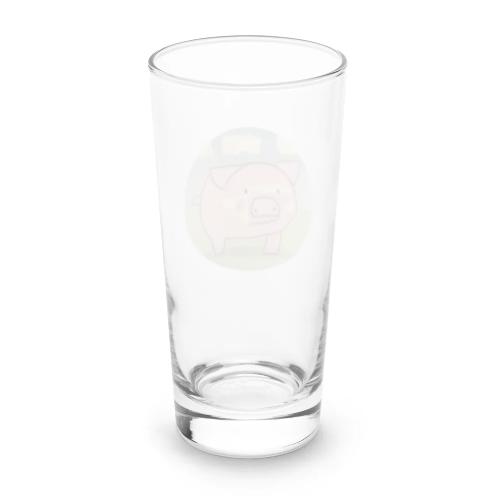 スーパーピッグSUZURI店のスーパーピッグ Long Sized Water Glass :back