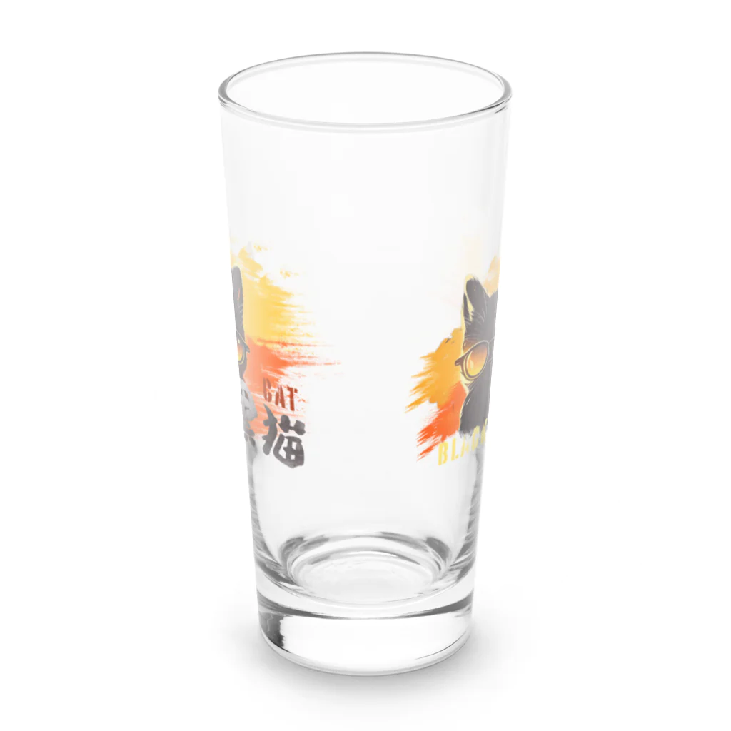 ArayashikI_Japanのサングラス黒猫【飲み物容器系】 Long Sized Water Glass :back