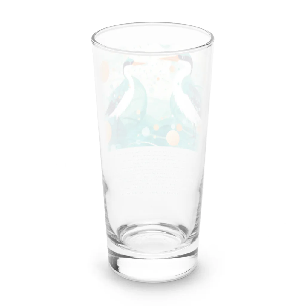 鳥救うSUZURIの『しぶきをまとうみずどり』【寄付付き商品】 Long Sized Water Glass :back