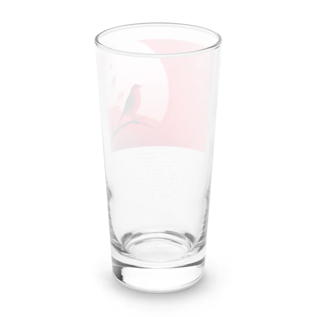 鳥救うSUZURIの『ははどり』【寄付付き商品】 Long Sized Water Glass :back