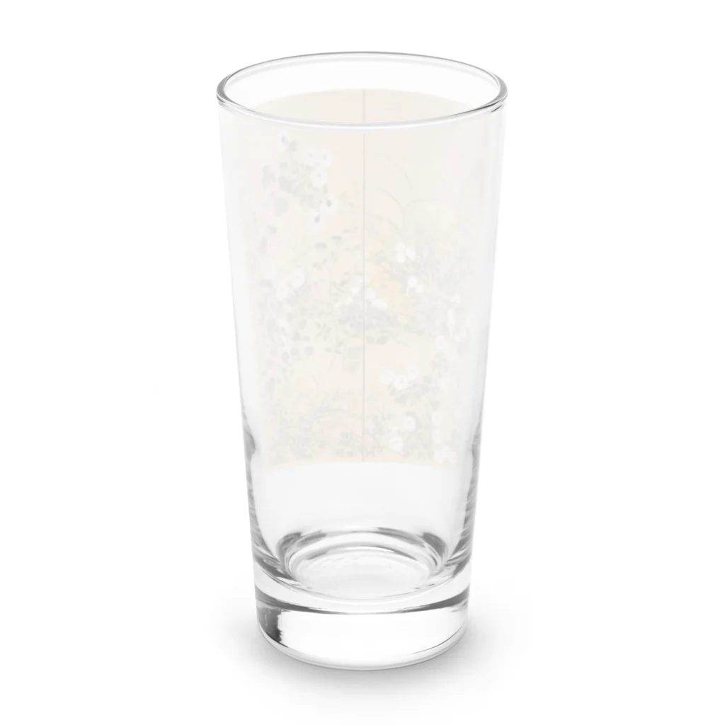 寿めでたや(ukiyoe)の日本画：尾形光琳_秋草図 右隻 Long Sized Water Glass :back