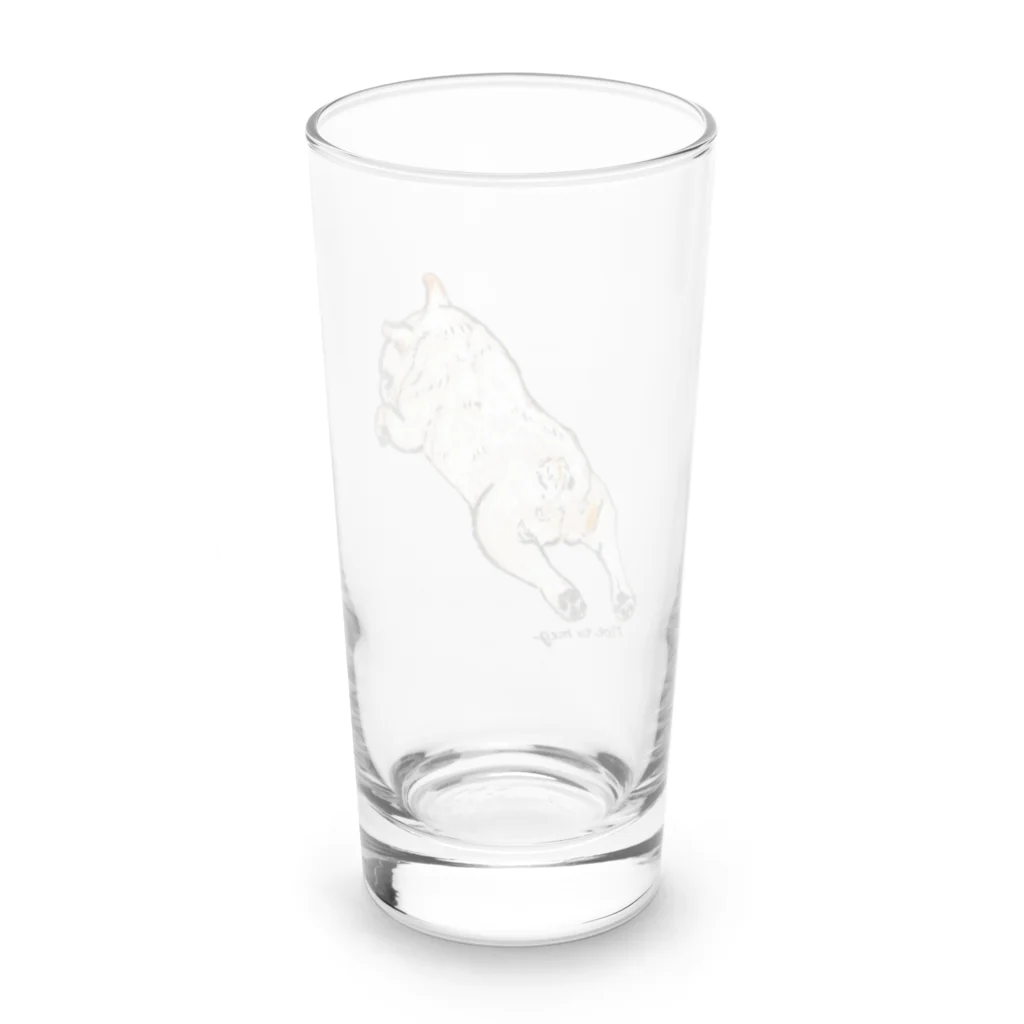 noe_to_meg (ノエとめぐ)のねんねチラリクリームブヒ Long Sized Water Glass :back