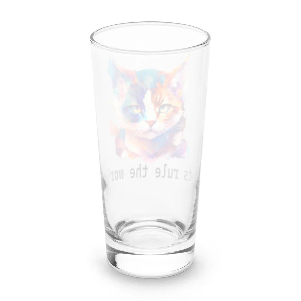 iMaginary Zooの世界の支配者は猫です。 Long Sized Water Glass :back