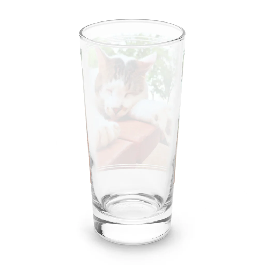 nekousagi*∩..∩の【ロゴ無】①夏のトラミ兄ちゃん Long Sized Water Glass :back