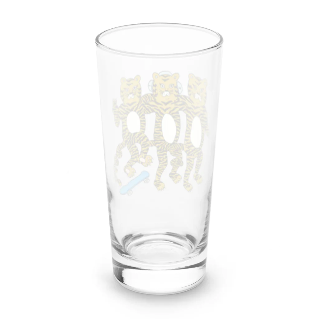 835EMIKOの虎男3匹 Long Sized Water Glass :back