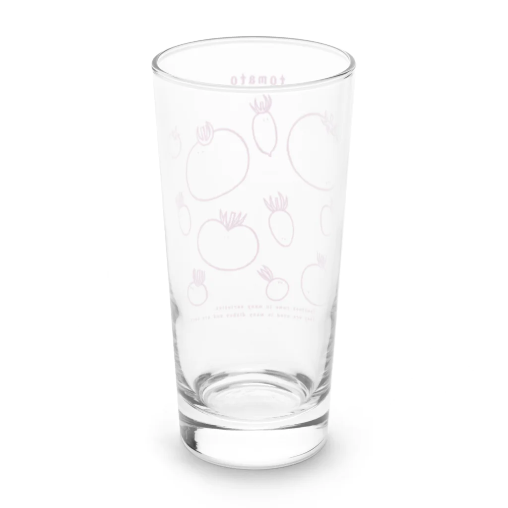 Aランチサラダ付SHOPの夏のtomatoさん1 Long Sized Water Glass :back