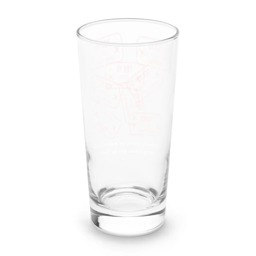 Sky00の日本行きパスポートくん Long Sized Water Glass :back