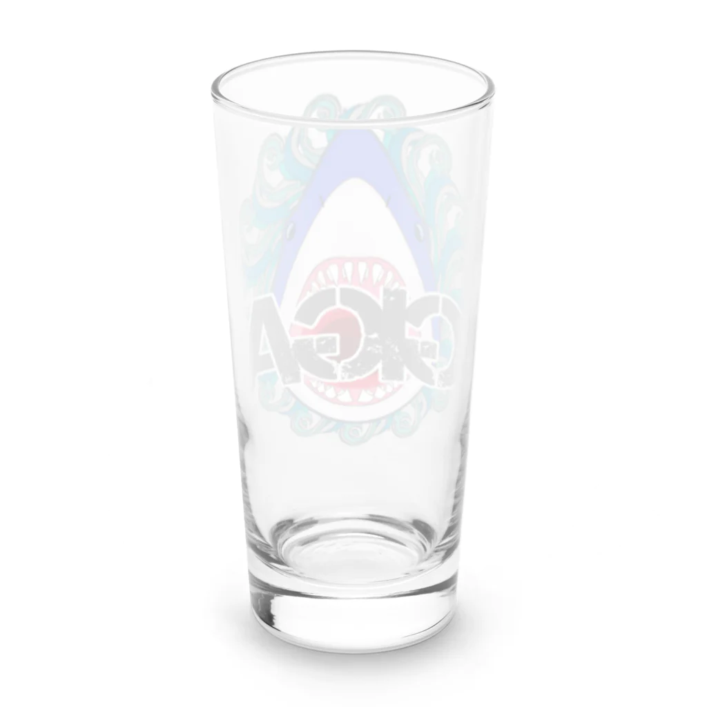 LalaHangeulのぎがばいと 鮫デザイン Long Sized Water Glass :back