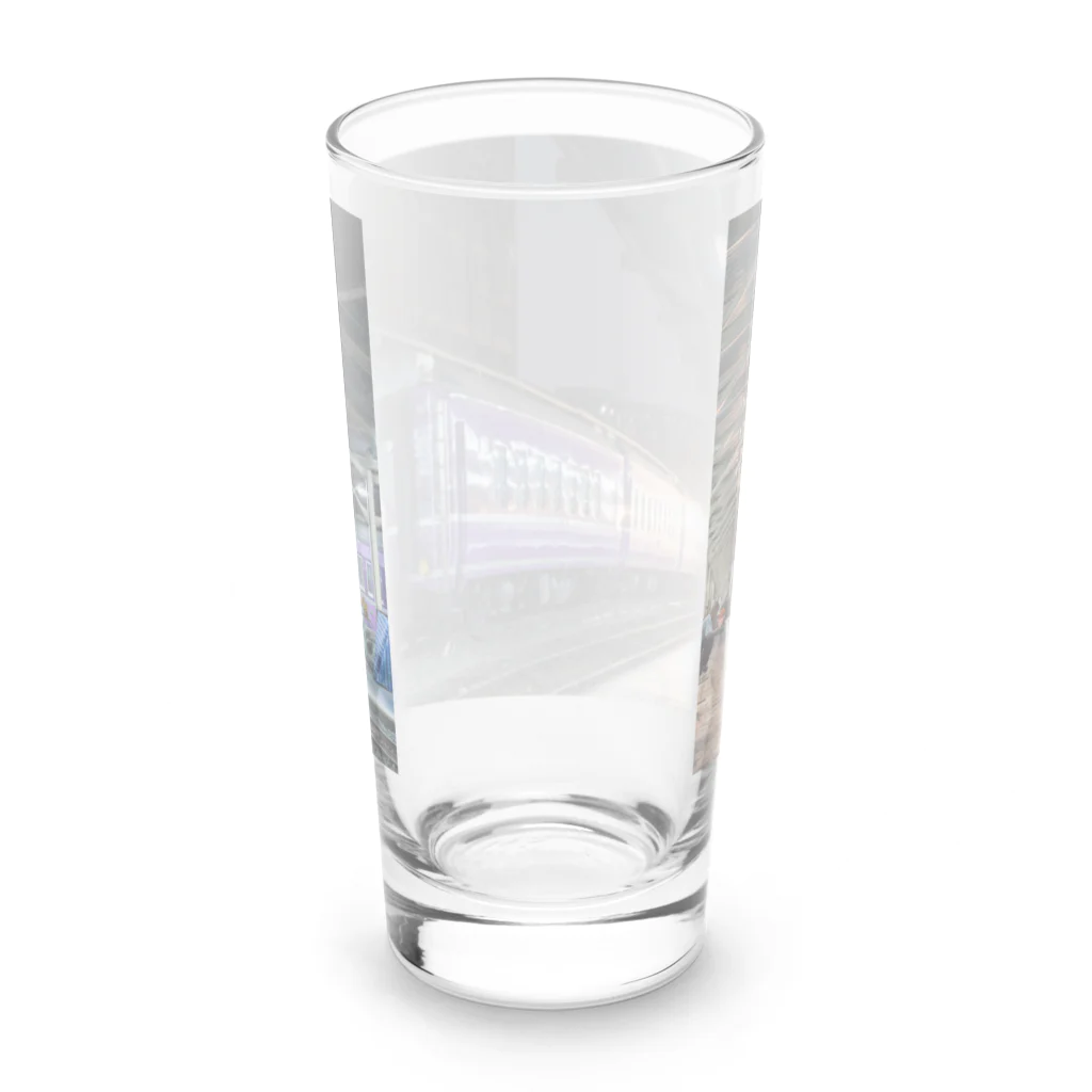 Second_Life_of_Railwaysのフアランポーン駅が寝床の元JRのブルートレイン Long Sized Water Glass :back