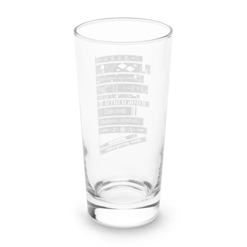 みなのせかいのよく見ると怠惰な本棚 横 Long Sized Water Glass :back