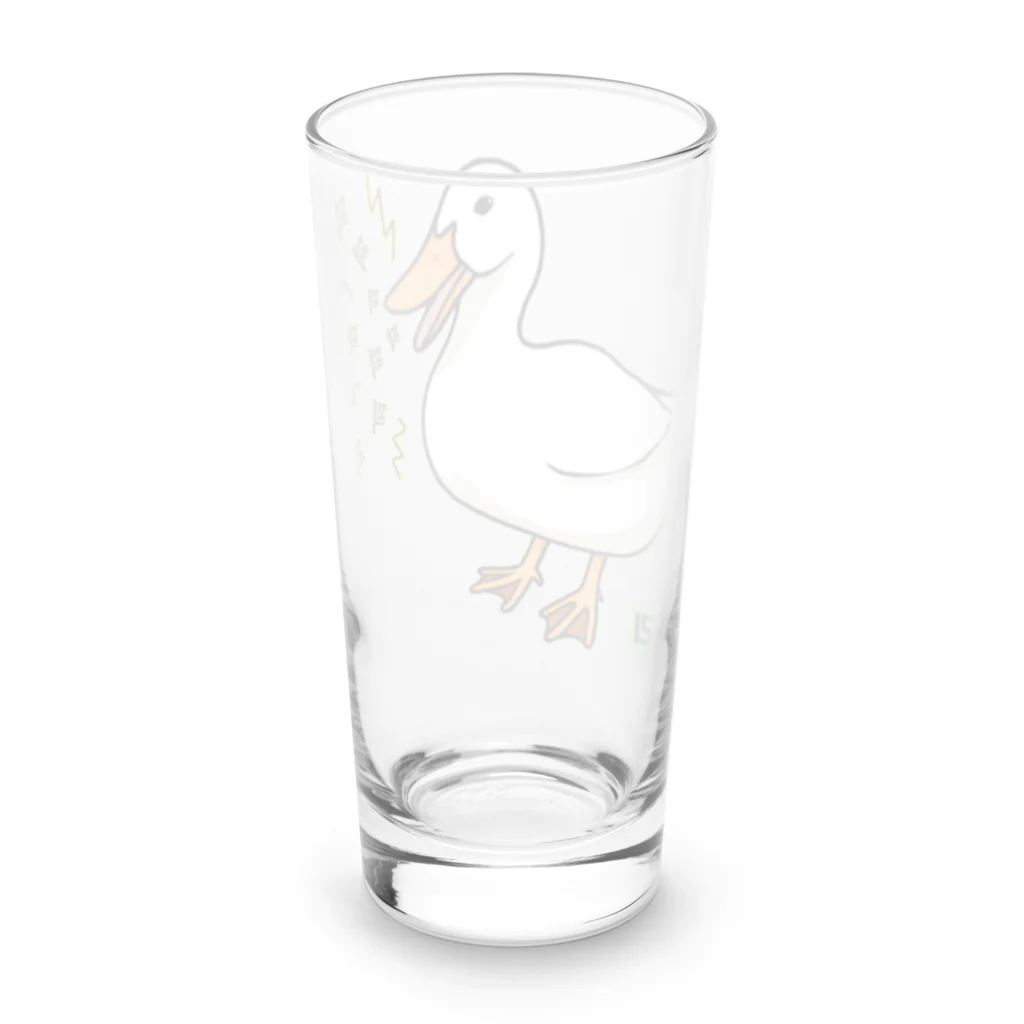 LalaHangeulの오리 (アヒル)韓国語オノマトペ Long Sized Water Glass :back