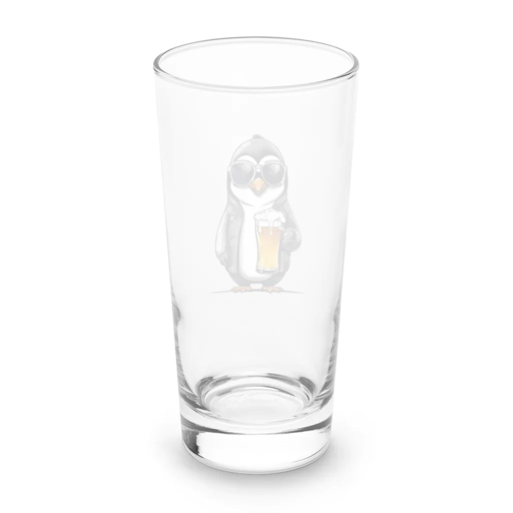 ペンギンスタイル_NKstyles2023のペンギン村の『ペンビール〜Penbeer〜』 Long Sized Water Glass :back