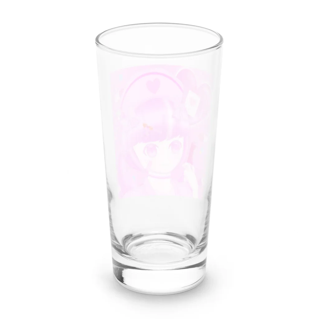 ゆ。のピンクの子 Long Sized Water Glass :back