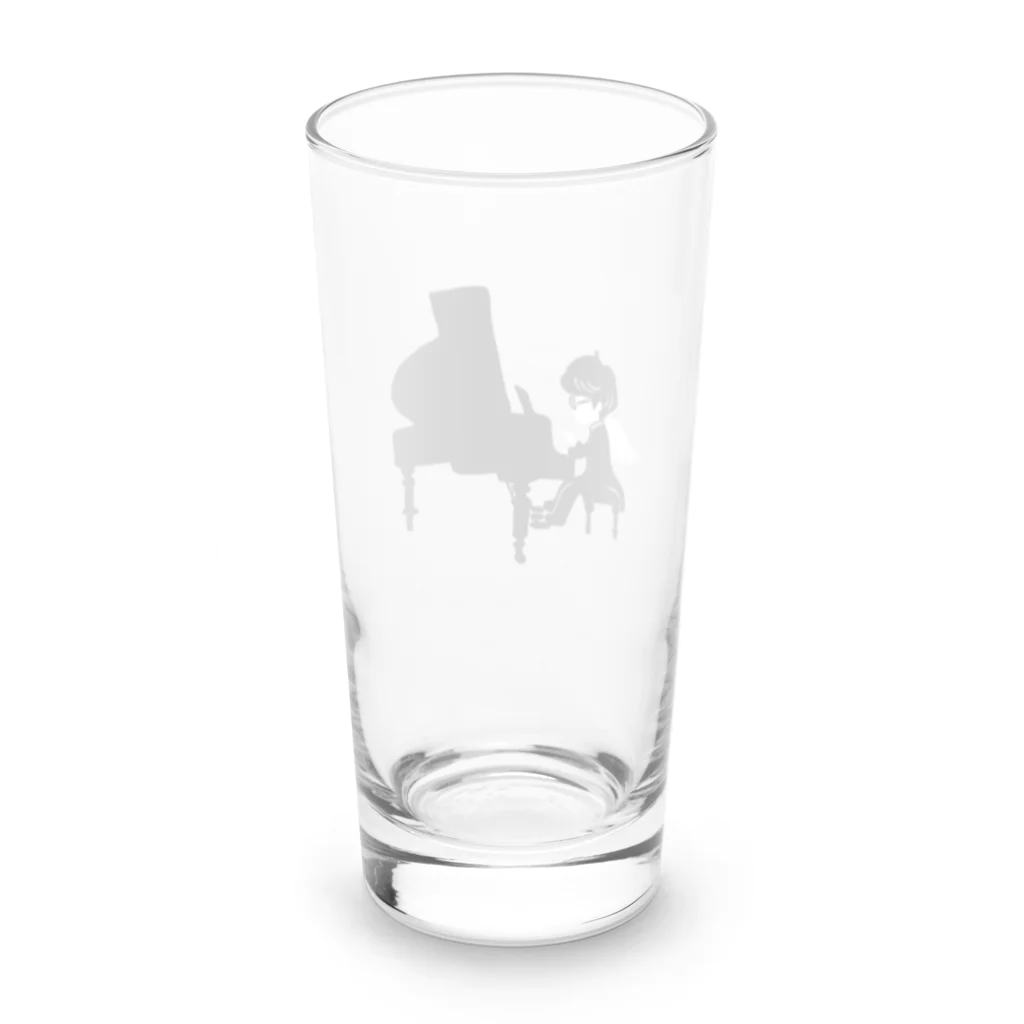 ばるぼら堂のピアノマン Long Sized Water Glass :back