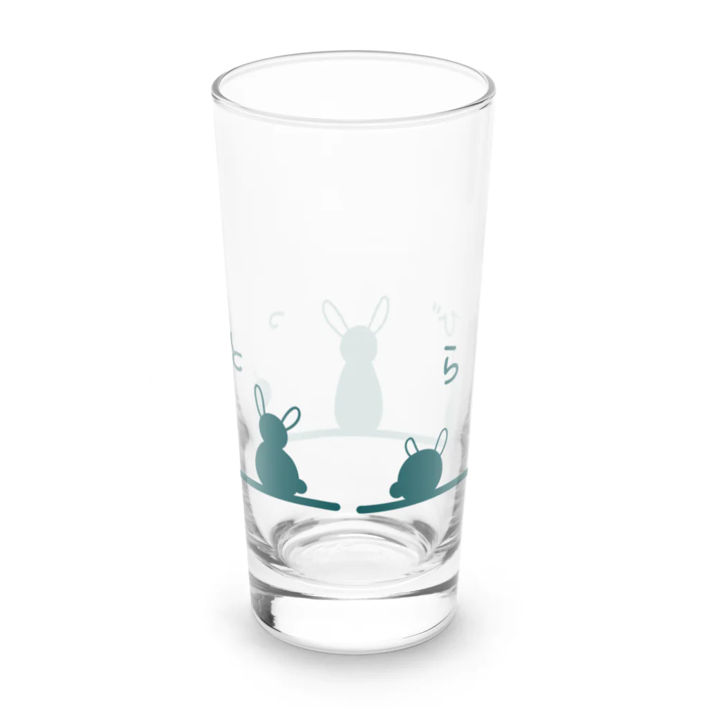 Rabbitflowerのらびっと（グリーン） Long Sized Water Glass :back