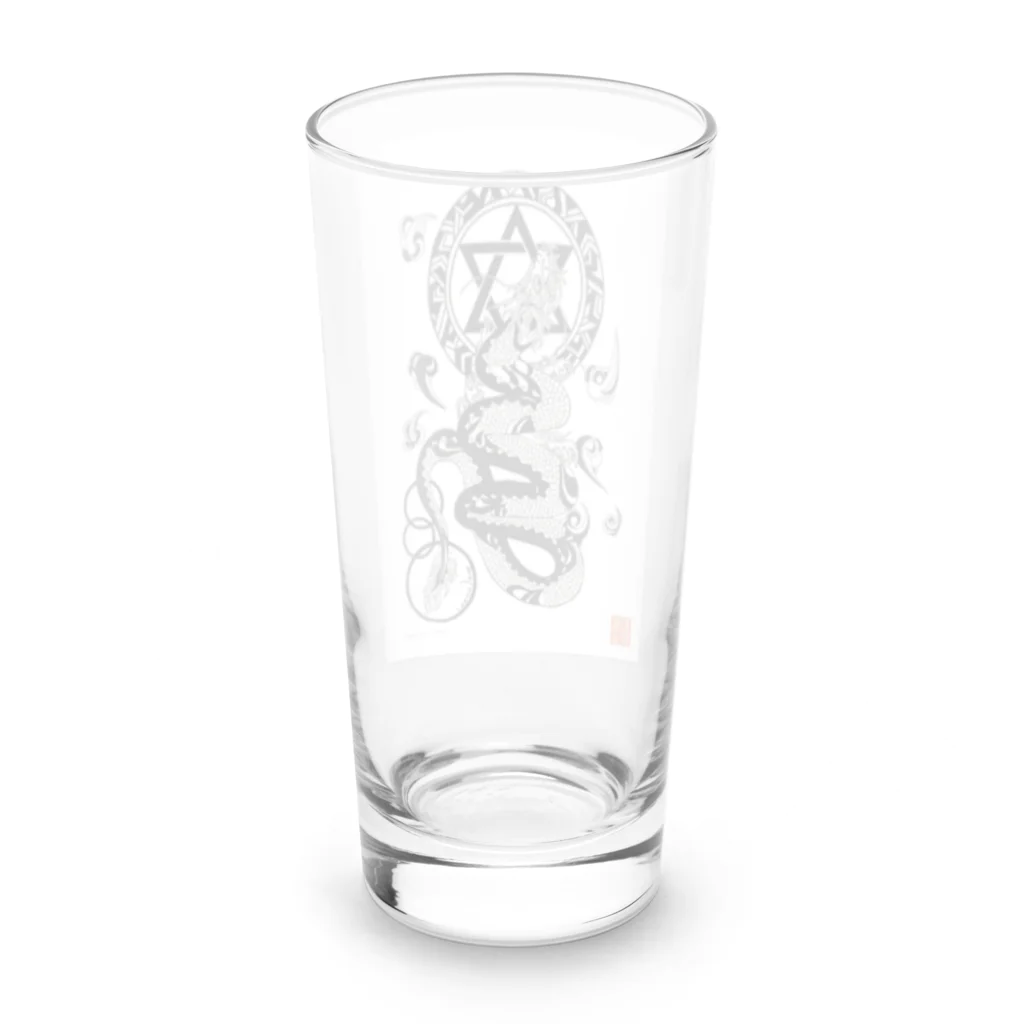 KOTODAMAYAの龍神イラスト「護符」 by masurami Long Sized Water Glass :back