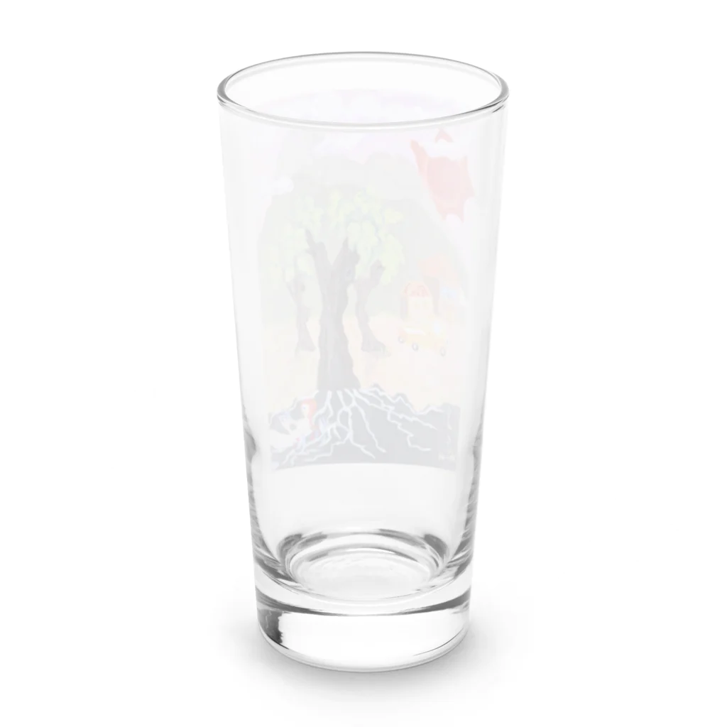 shiwon art worksの葡萄畑　ワインを愛する Long Sized Water Glass :back