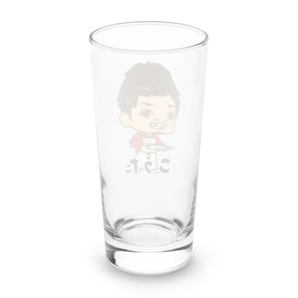 まいろ船長のネット販売所の町の魚屋さん Long Sized Water Glass :back