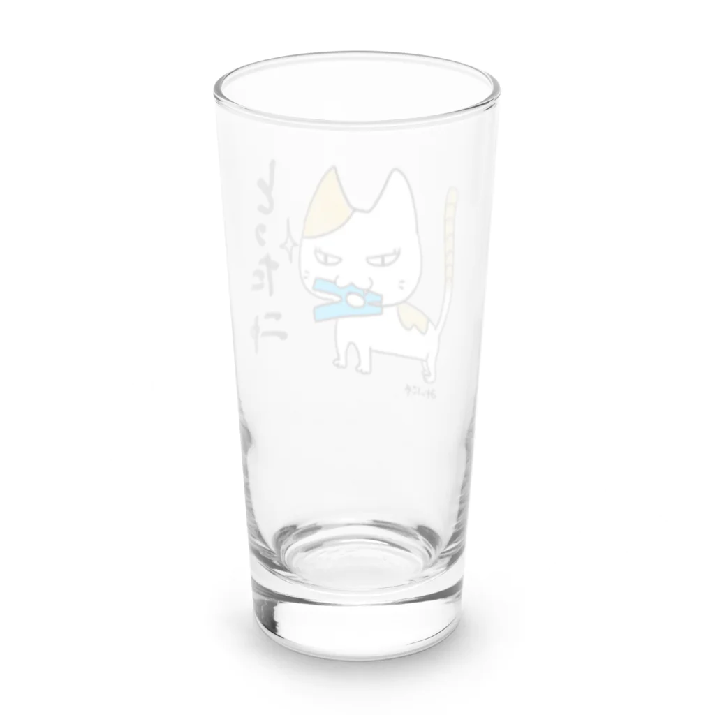 Chapicomon715の三白にゃん　み〜にゃ Long Sized Water Glass :back