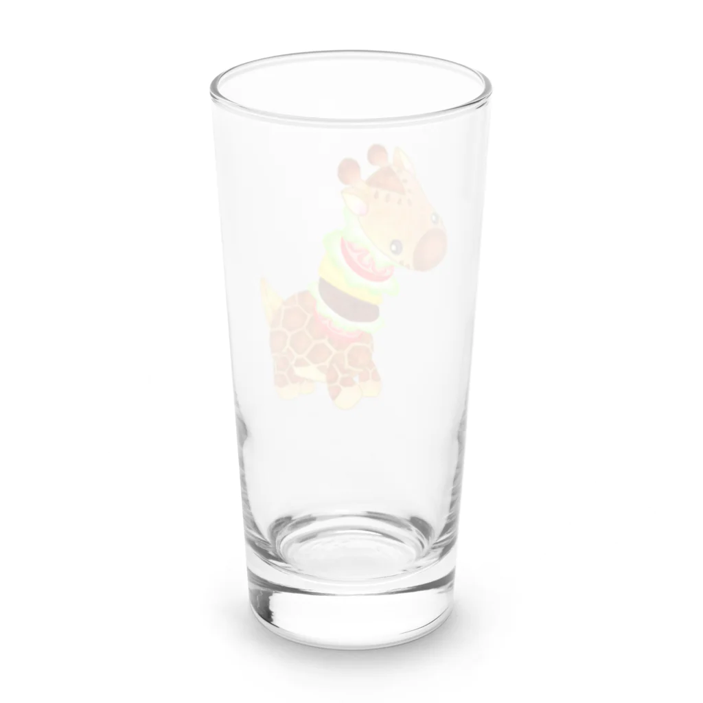 satoayaのアニマルカフェのフードアニマル　キリンバーガー Long Sized Water Glass :back