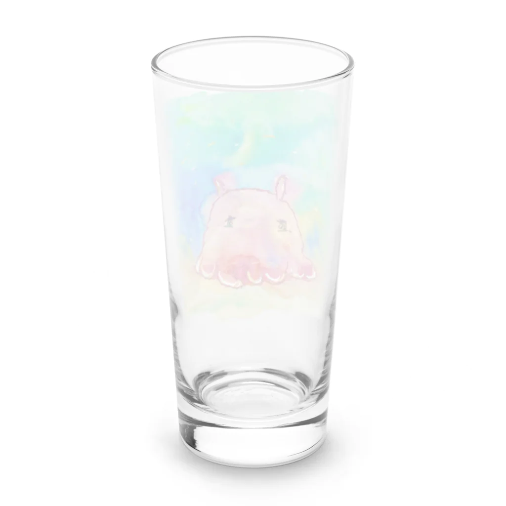 onmycolorの楽描き店のめんだぁこさん Long Sized Water Glass :back