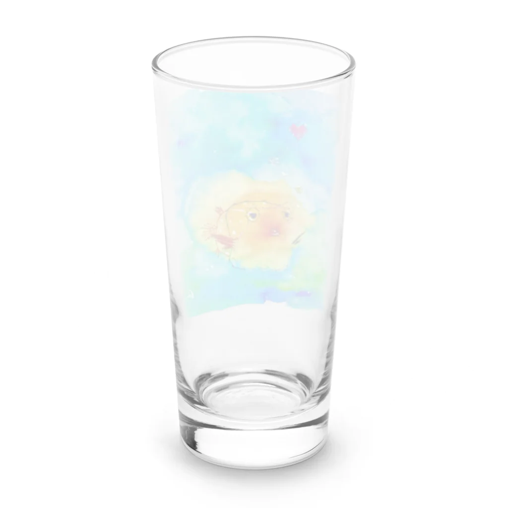 onmycolorの楽描き店のはこふぐ太 Long Sized Water Glass :back