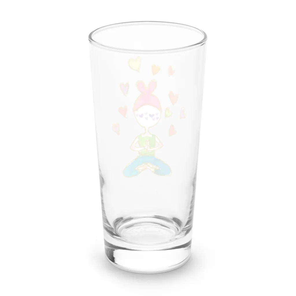 onmycolorの楽描き店のそばかすこちゃん with LOVE Long Sized Water Glass :back
