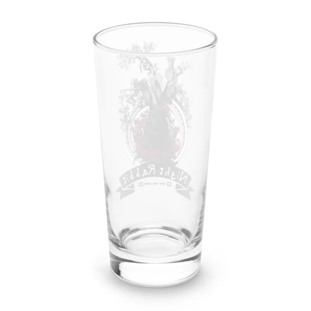 ㌍のるつぼのNight Rabbit Long Sized Water Glass :back