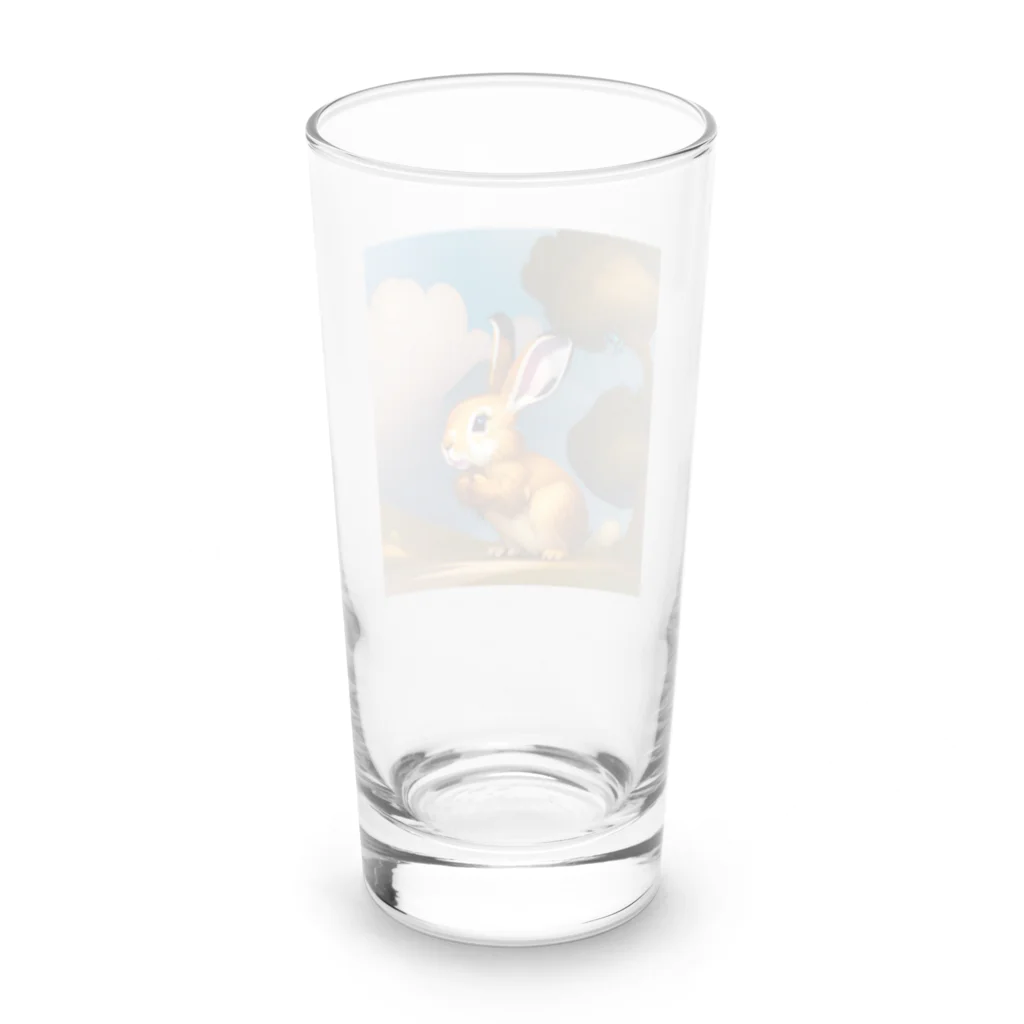 mikkunchamaのかわいいうさぎのイラストグッズ Long Sized Water Glass :back