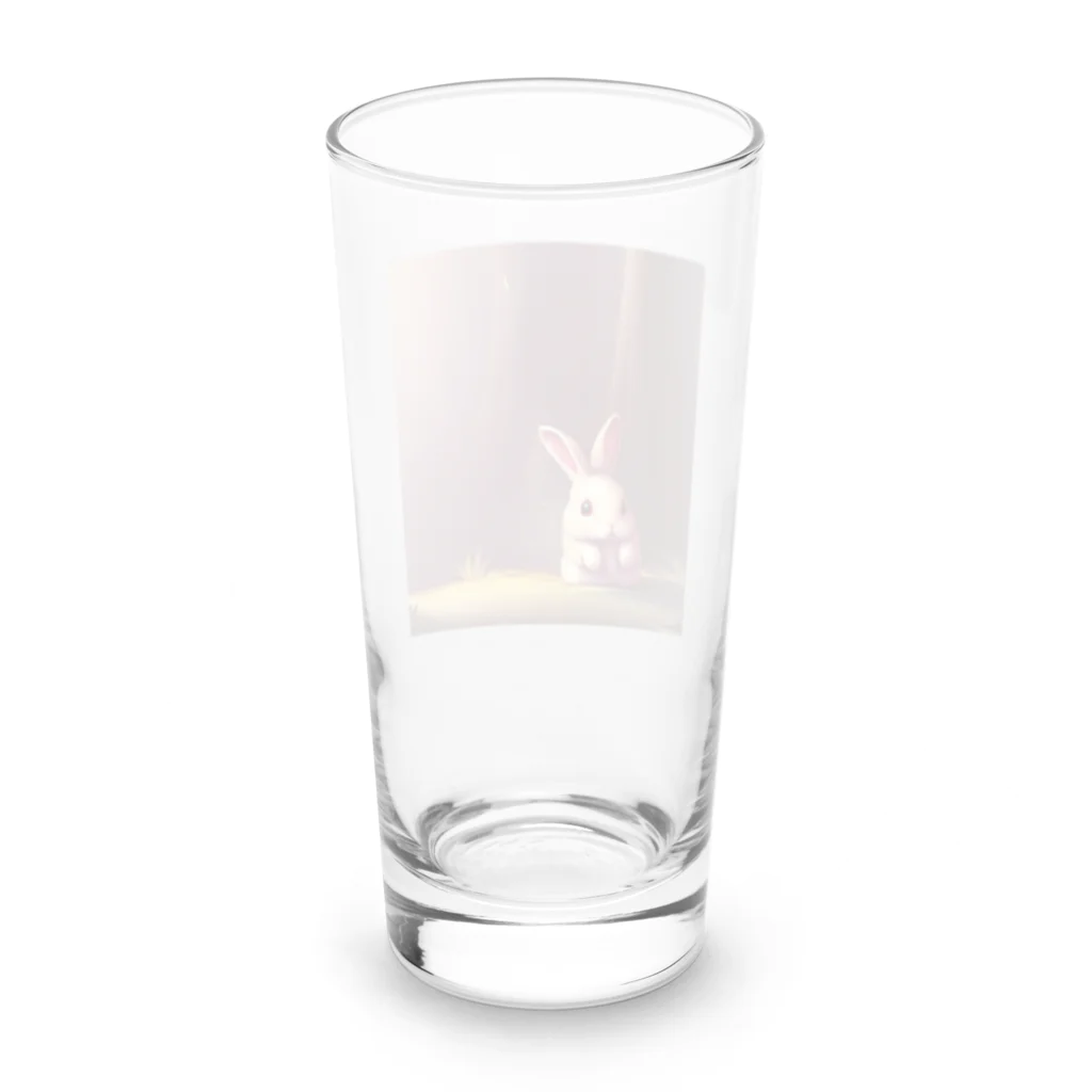 幸せアートワールドのふさふさうさぎ Long Sized Water Glass :back